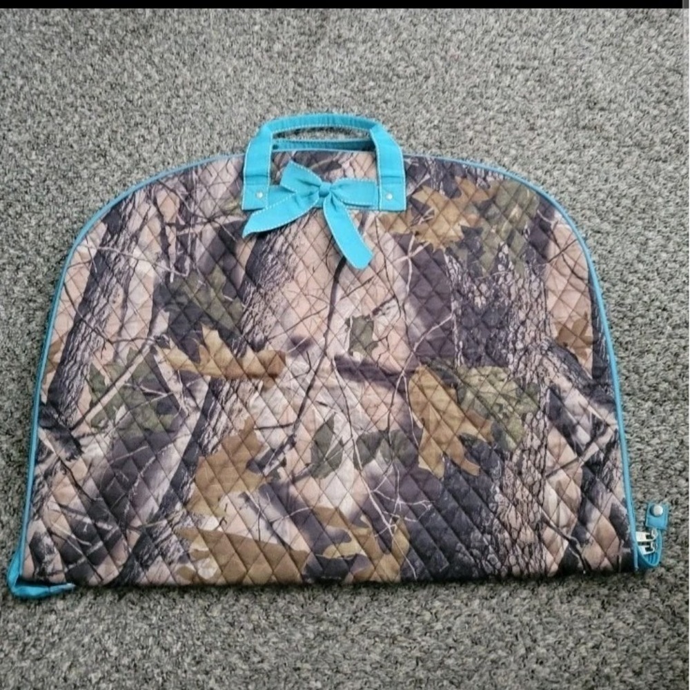 Camouflage & Teal Garment Clothing Bag